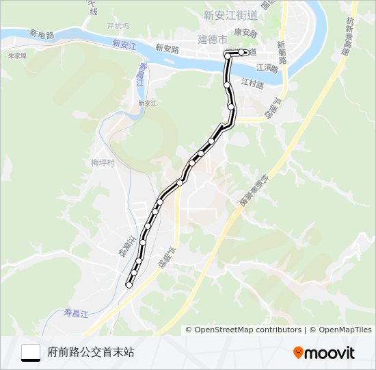 建德7路 bus Line Map