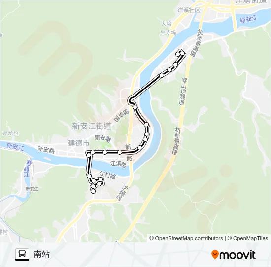 建德12路 Bus Line Map