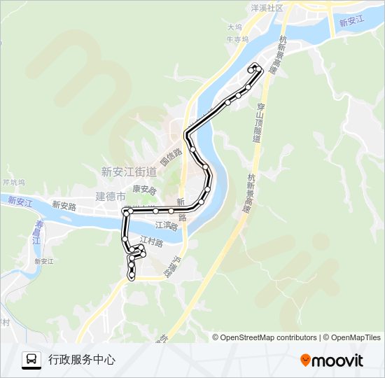 公交建德12路的线路图