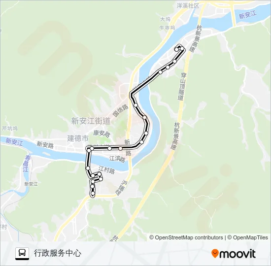 建德12路 Bus Line Map