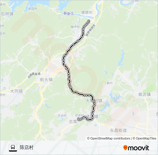 建德南站-里叶 Bus Line Map