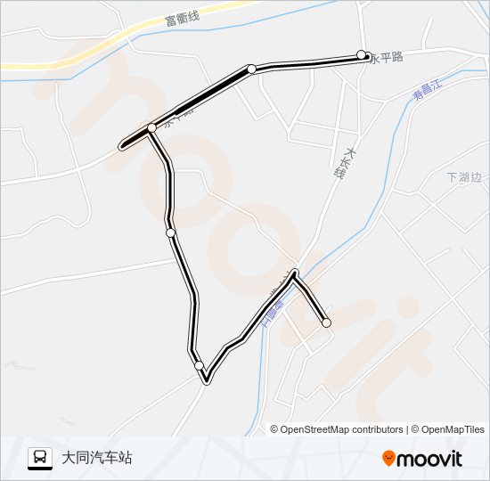 建德大同-郎家 bus Line Map