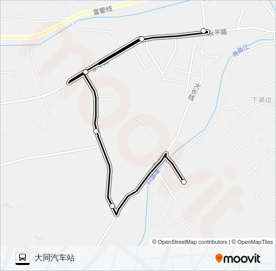 建德大同-郎家 Bus Line Map