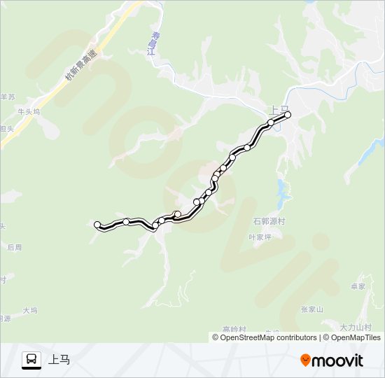 公交建德上马-杨家路的线路图