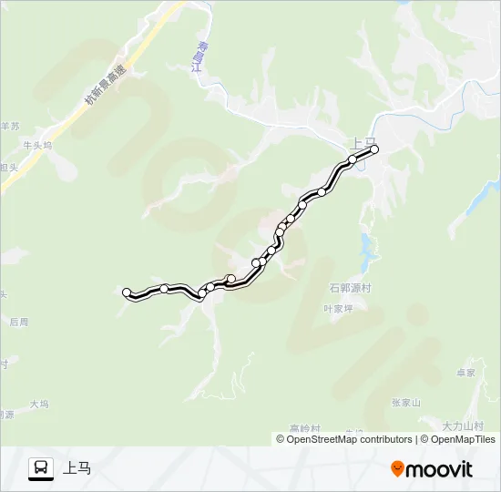 建德上马-杨家 Bus Line Map