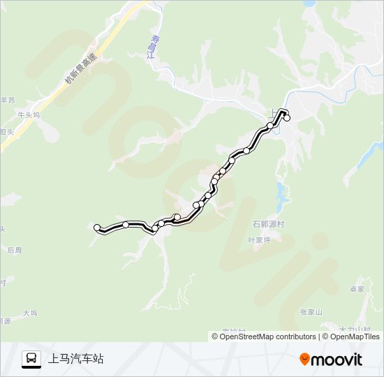公交建德上马-杨家路的线路图
