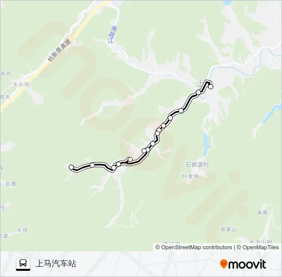 建德上马-杨家 Bus Line Map
