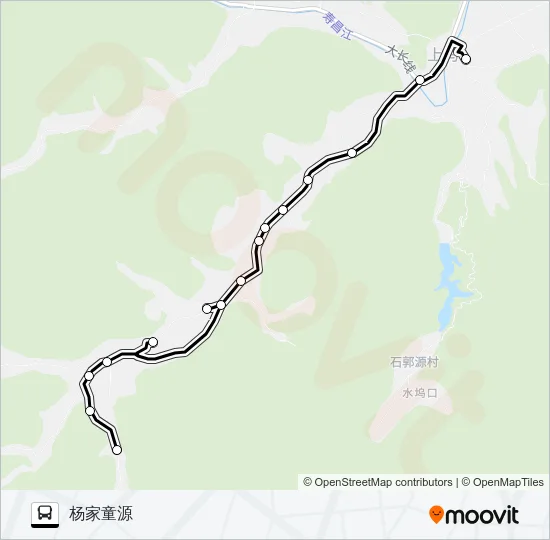 公交建德上马-杨家路的线路图