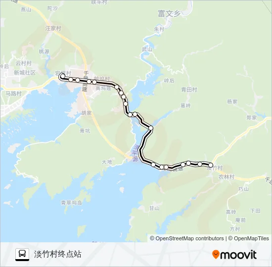 公交淳安-淡竹路的线路图