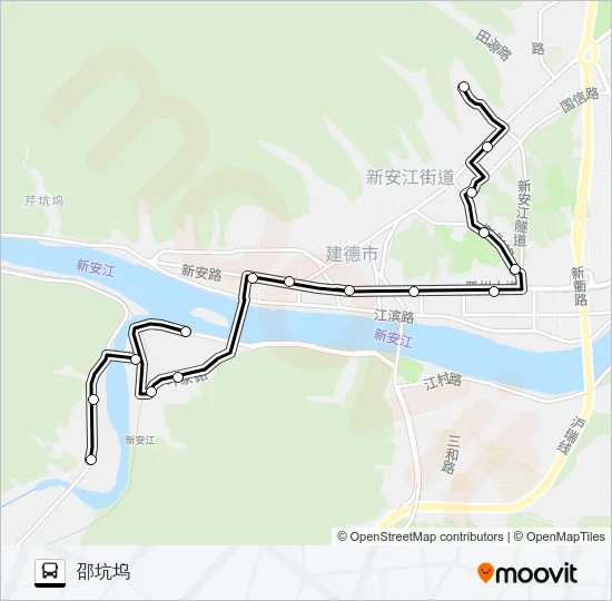 建德10路 Bus Line Map