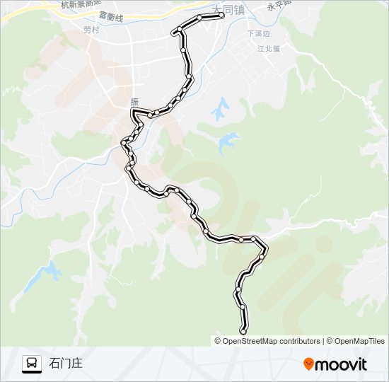 公交建德大同-石门庄路的线路图