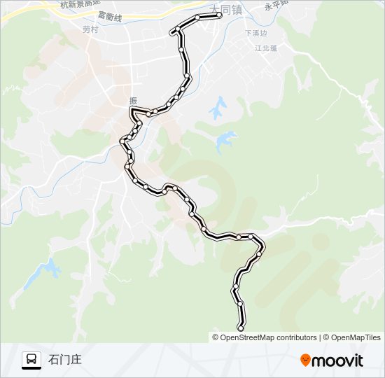 公交建德大同-石门庄路的线路图