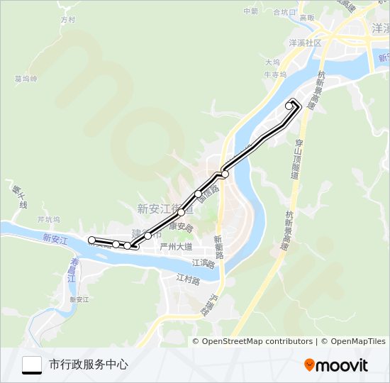 市行政服务中心免费车 bus Line Map