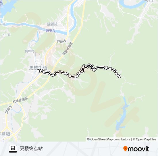 公交更楼-邓家路的线路图