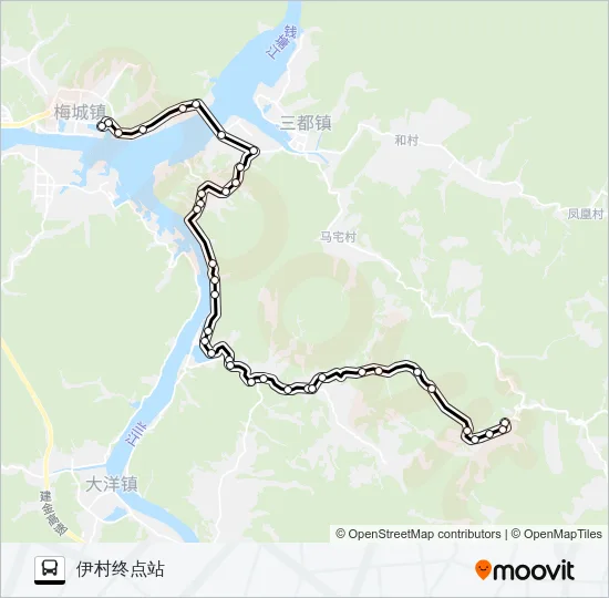 公交建德梅城-伊村路的线路图