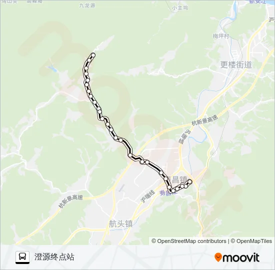 建德寿昌-澄源 Bus Line Map