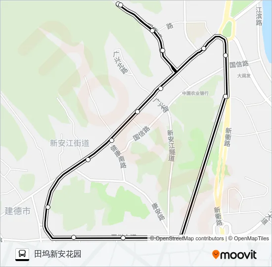 建德9路 Bus Line Map