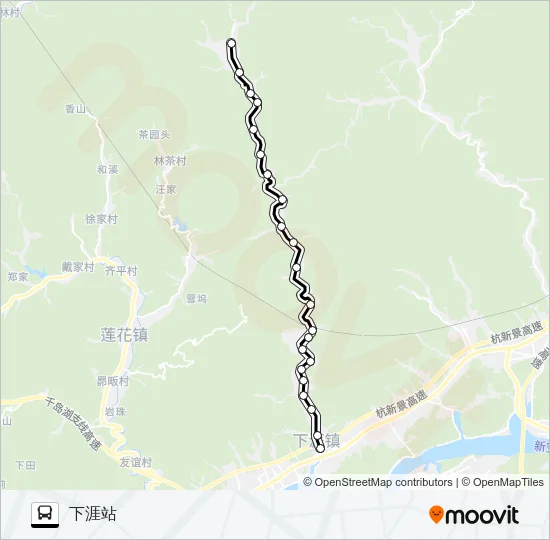 下涯-大洲 Bus Line Map