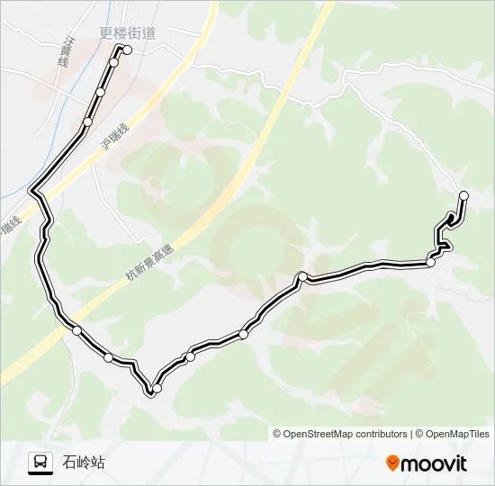 更楼-石岭 Bus Line Map