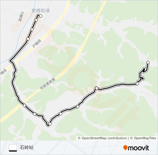 公交更楼-石岭路的线路图