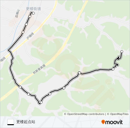 更楼-石岭 bus Line Map