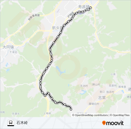 公交建德寿昌-石木岭路的线路图