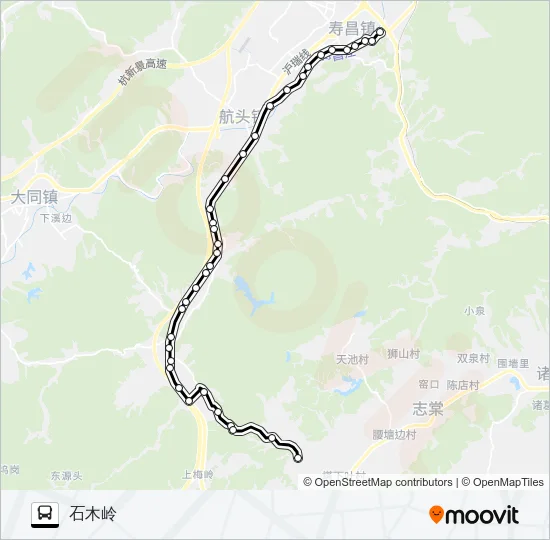 公交建德寿昌-石木岭路的线路图