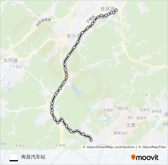 公交建德寿昌-石木岭路的线路图