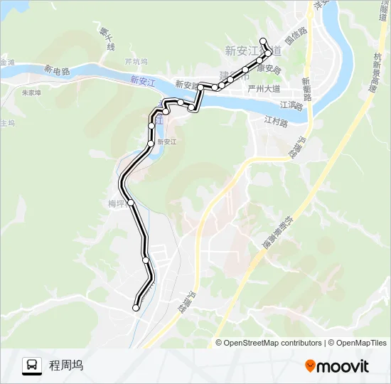 建德6路 Bus Line Map