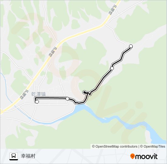 公交乾潭-幸福村-王岩村路的线路图