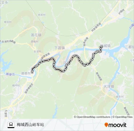 新安江-马目-梅城 Bus Line Map