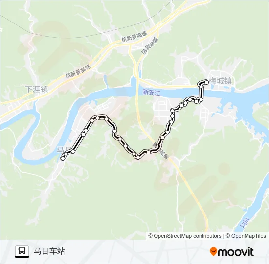 新安江-马目-梅城 Bus Line Map