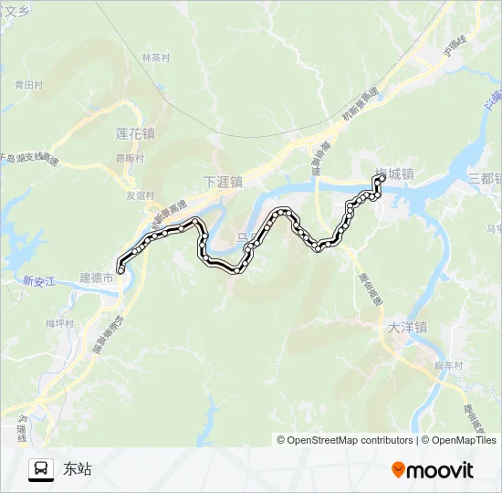 新安江-马目-梅城 Bus Line Map