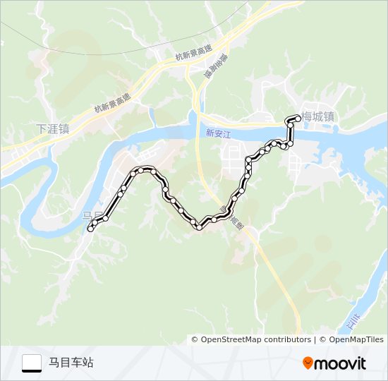 新安江-马目-梅城 bus Line Map