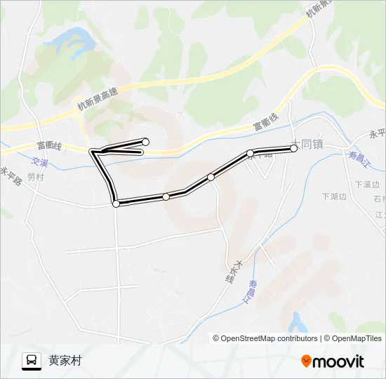 建德大同-黄家 Bus Line Map