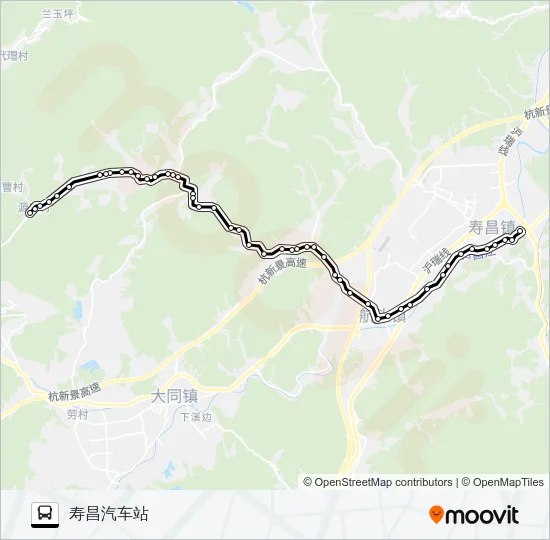 公交建德寿昌-灵栖洞路的线路图