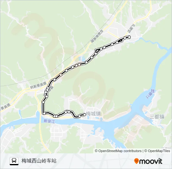 建德乾潭-梅城 Bus Line Map