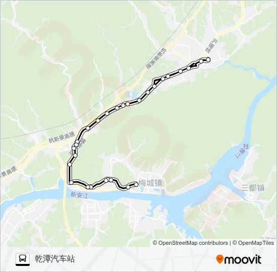 建德乾潭-梅城 Bus Line Map