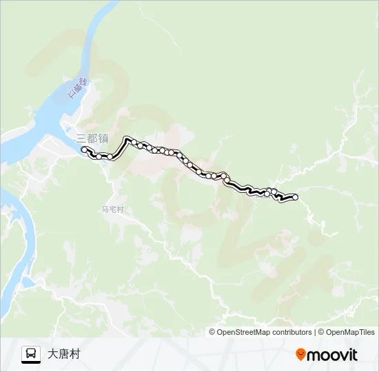 公交建德三都-大唐路的线路图
