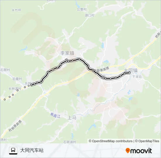 建德大同-长林 Bus Line Map