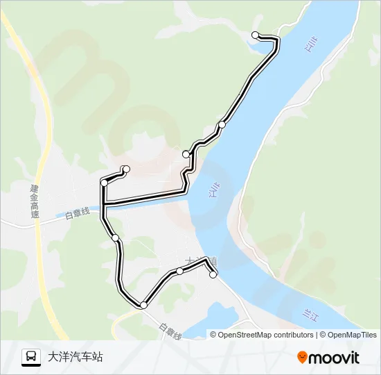 建德大洋-小洋 Bus Line Map