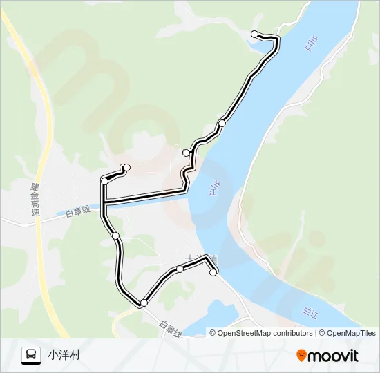 建德大洋-小洋 Bus Line Map