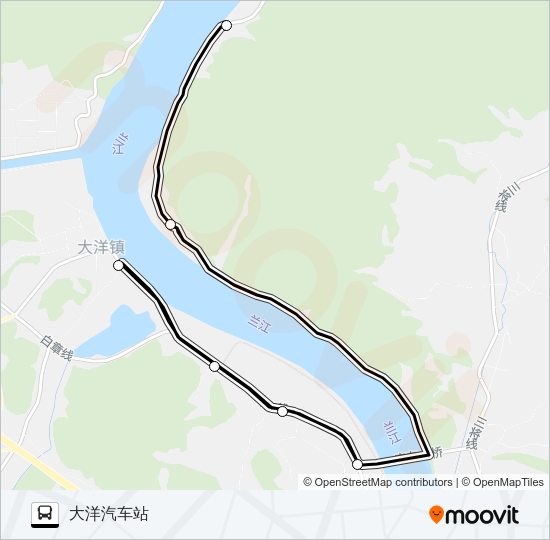 公交建德大洋-王村路的线路图