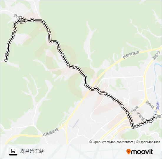 公交建德寿昌-大林源路的线路图