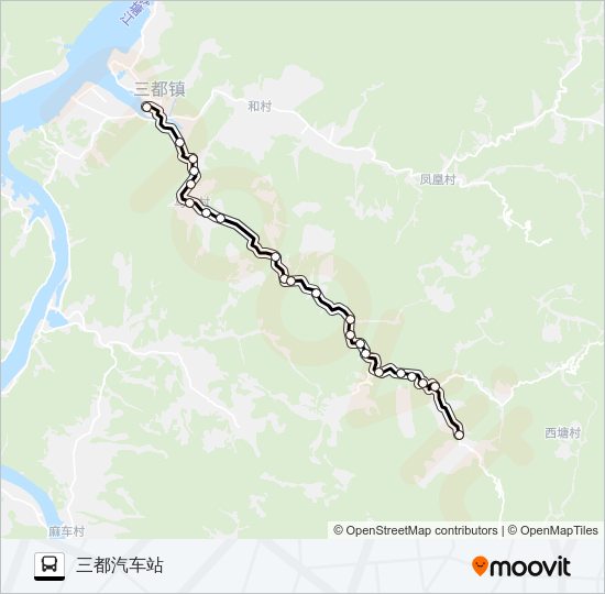 公交三都-羊峨路的线路图