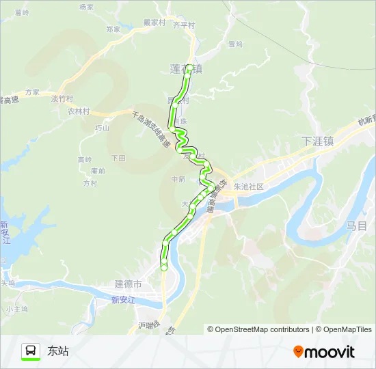 新安江-莲花 Bus Line Map