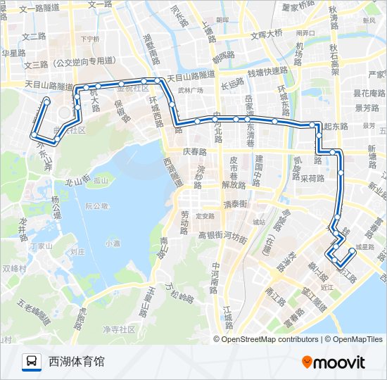 公交21路的线路图