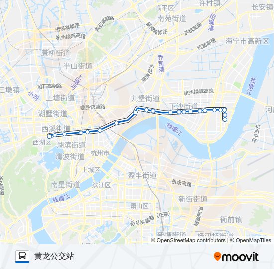 公交B1区间路的线路图