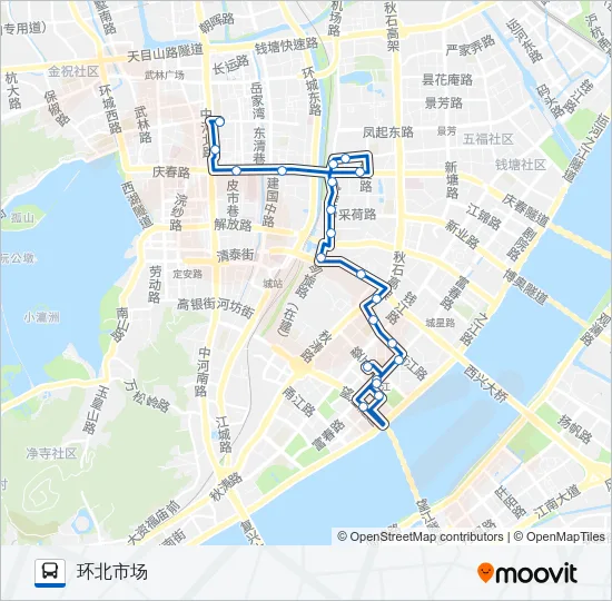 1001路 Bus Line Map