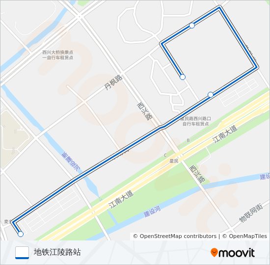 公交1505路的线路图